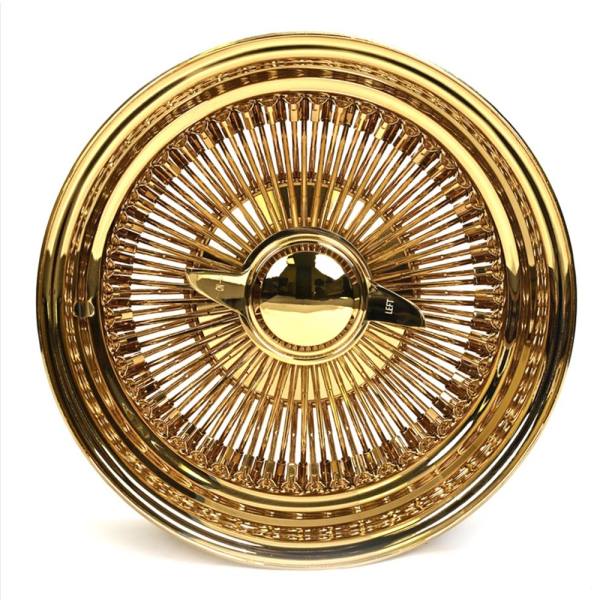Show Wire Wheels Reverse Gold 100 Speichen Straight