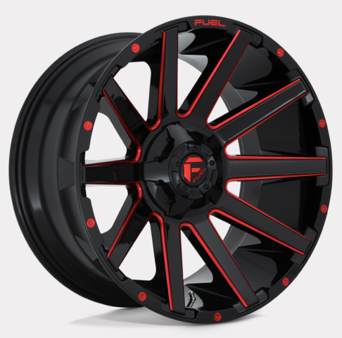 Contra Glanzschwarz/Rot 20x10 8x6,5