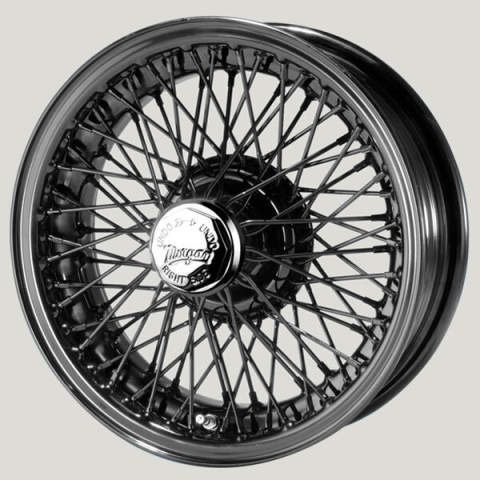 MWS 15x5 Schwarz R42 72 Speichen passend für AC Greyhound & Austin Healey