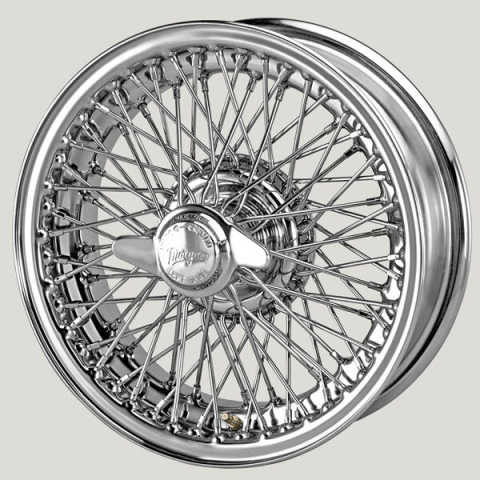 MWS 15x5 Chrom R42 72 Speichen passend für AC, Healey, MG, Morgan, TVR