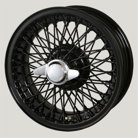 MWS 15x5.5 Schwarz R42 72 Speichen passend für Austin Healey MG Panther Triumph