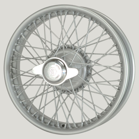MWS 18x3.25 silber, R52, 60 Speichen passend für Jaguar SS100 original