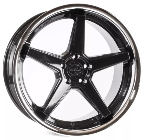 La Chanti LC-P13 Gloss Black / Silver 20x9 5x4.41 OS35