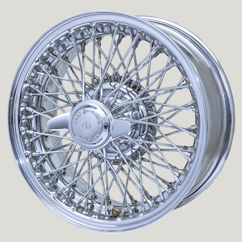 MWS 14x5.5 Chrom R42 72 Speichen passend für MG, Triumph, Sunbeam
