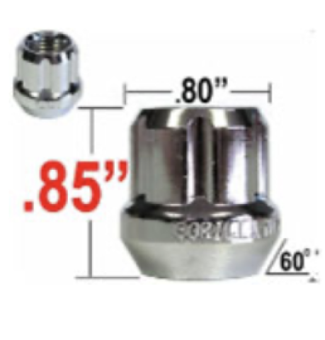 Gorilla Radmutter 1/2 Chrom offen 22mm