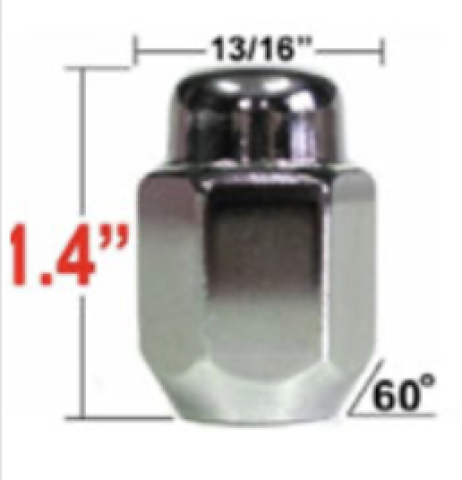 Gorilla Radmutter 13/16" 1/2 Chrom geschlossen 35,6mm
