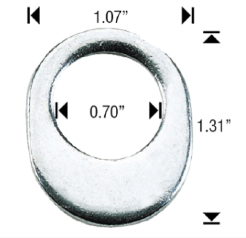 Oval Offset Wheel Washer