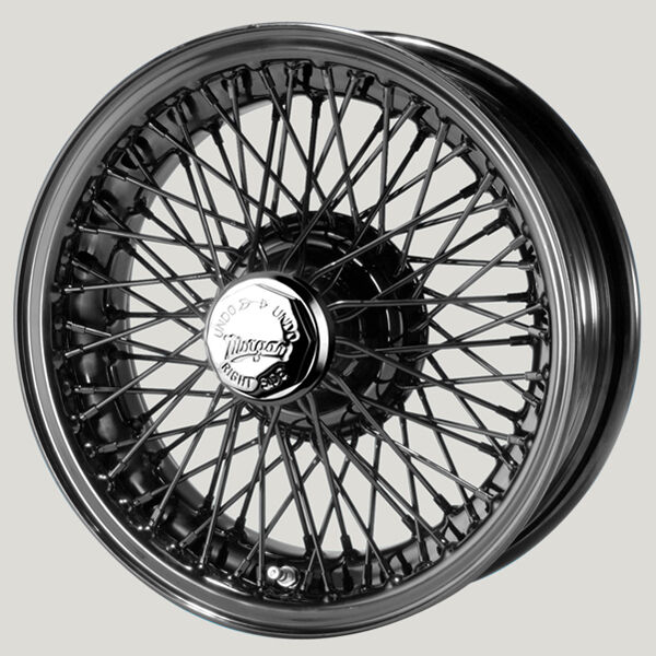 MWS 15x5 Schwarz R42 72 Speichen passend für AC Greyhound & Austin Healey