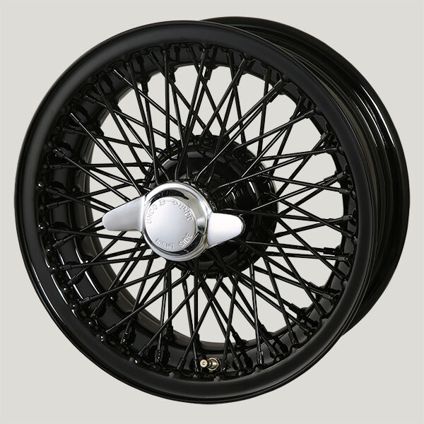 MWS 15x5.5 Schwarz R42 72 Speichen passend für Austin Healey MG Panther Triumph