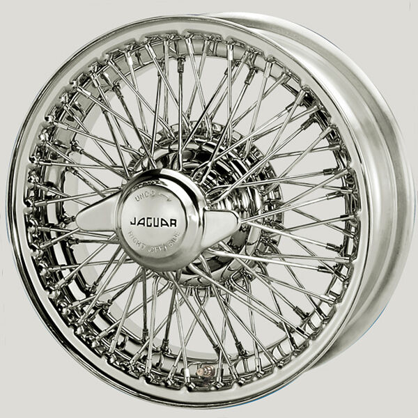 MWS 15x5 Edelstahl R52 72 Speichen passend für Alvis, Daimler, Jaguar, Jensen