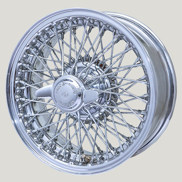 MWS 14x5.5 Chrom R42 72 Speichen passend für MG, Triumph, Sunbeam