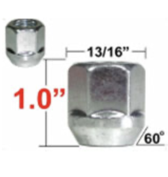 Gorilla Radmutter 1/2 Chrom offen 25,4mm