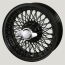MWS 15x5.5 Schwarz R42 72 Speichen passend für Austin Healey MG Panther Triumph