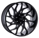 La Chanti LC-OF20 Glanzschwarz gefräst 22x10 8x6.5