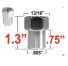 Gorilla Radmutter 13/16" 1/2 Chrom offen 33,02mm