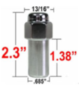 Gorilla Radmutter 13/16" 1/2 Chrom geschlossen 58,42mm