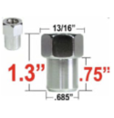 Gorilla Radmutter 13/16" 7/16 chrom offen 33,02mm