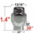 Gorilla Radmutter 13/16" 7/16 chrom geschlossen 35,6m Mag