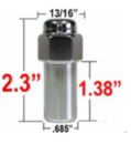 Gorilla Radmutter 13/16" 7/16 chrom geschlossen 58,42mm Mag