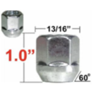 Gorilla Radmutter 13/16" 9/16 chrom offen 25,4mm